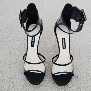 Nine West Black and Transparent Heels